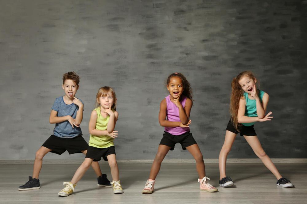 Kids dancing in studio